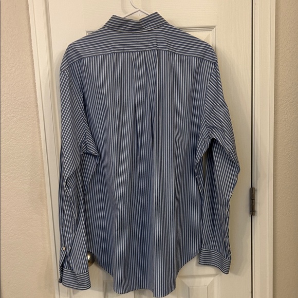 Ralph Lauren Navy and White Striped Shirt - Picture 3 of 3